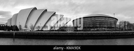 A view of the River Clyde, which includes the Scottish Exhibition and Conference Centre. Stock Photo