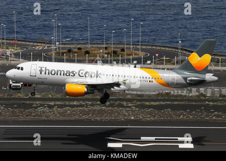 La Palma, Spain - May 2017: A Plane at La Palma Airport (SPC) Stock Photo