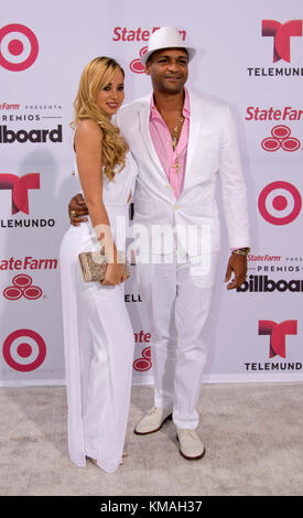 MIAMI, FL - APRIL 30: Decemer attends the 2015 Billboard Latin Music Awards presented by State Farm on Telemundo at Bank United Center on April 30, 2015 in Miami, Florida  People:  Decemer Stock Photo