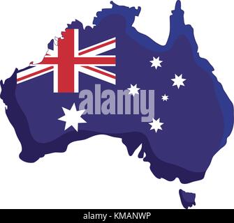 australia country map icon Stock Vector