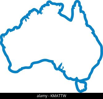 australia country map icon Stock Vector