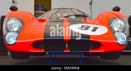 Chris Beighton, Nigel Greensall, Lola T70 MK3B, 1000Km, pre-73 prototype,Touring and GT Cars, Donington Historic Festival, April, 2017, motor racing,  Stock Photo