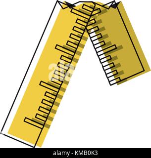 broken ruler icon Stock Vector Art & Illustration, Vector Image ...