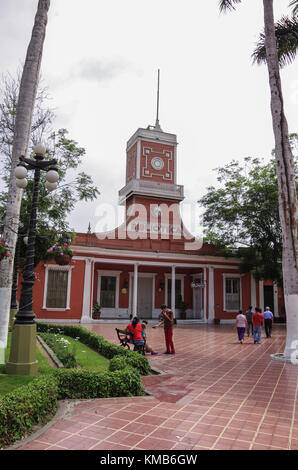 Lima, Peru- January 1, 2014: View of the Barranco town municipal library and Parque de Barranco. Stock Photo