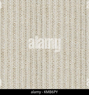 Seamless Texture of Knitted Sweater. Repeating pattern of beige knitted sweater Stock Photo