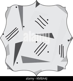 grayscale square with graphic figure style background Stock Vector ...
