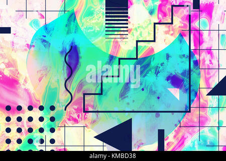 Bright modern stylish original background with simple geometric shapes. Perfect for design and website Stock Photo