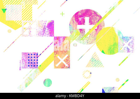 Bright modern stylish original background with simple geometric shapes. Perfect for design and website Stock Photo
