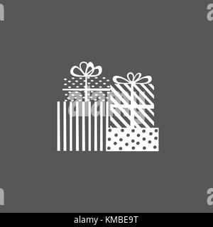 Abstract gift boxes icon. Stock Vector