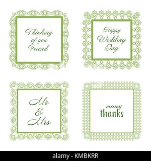 Elegant Lace Border Frames laser cut Picture Frames Stock Vector