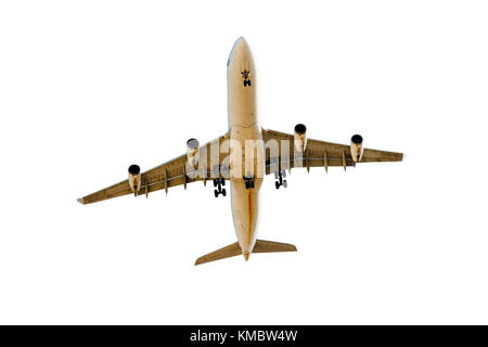 Passenger Airplane Isolated On White Background Stock Photo