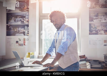 Portrait confident male graphic designer Stock Photo