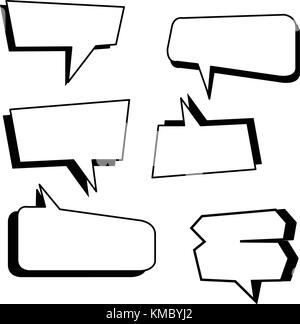 Abstract Blank Comic Book, Speech Bubble Background Vector Illustration 