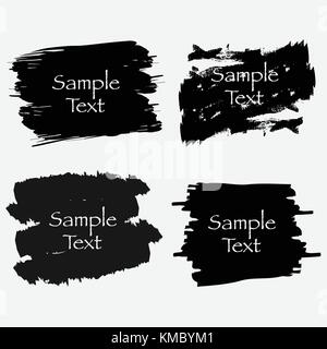 Vector Text Boxes Collection. Hand Drawn Frames. Stock Vector