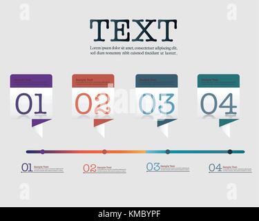 Abstract infographics number options template. Stock Vector