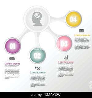 Abstract infographics number options template. Stock Vector