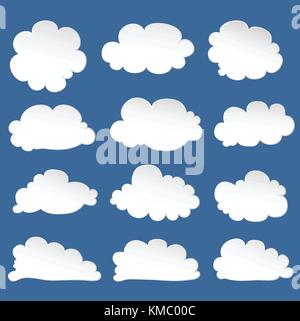 Vector illustration of clouds collection Stock Vector Image & Art - Alamy