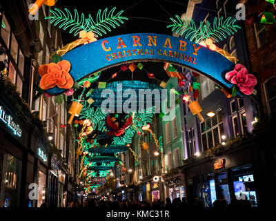 Carnaby Street Christmas Lights 2017 Stock Photo