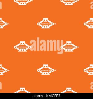Red scissor car jack pattern seamless Stock Vector