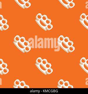 Brass knuckles pattern seamless Stock Vector