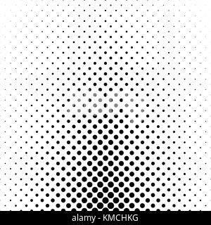 Abstract monochrome polka dot pattern - geometric vector background design Stock Vector