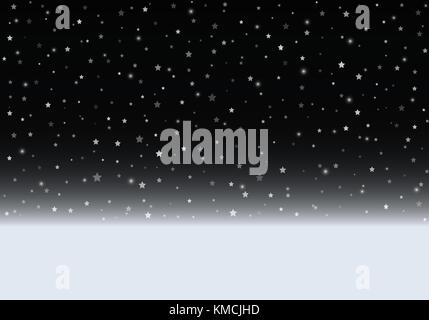 Vector black winter background with copy space. Stock Vector