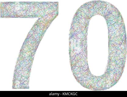 Seventy years anniversary, 70 number shaped birthday candle with fire on  white Stock Vector Image & Art - Alamy