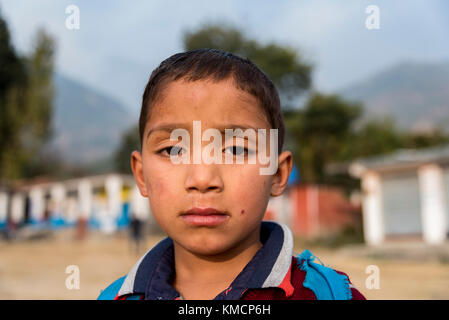 A young poor Indian boy. Stock Photo