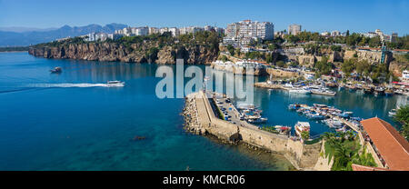 Harbour at the old town Kaleici, UNESCO world heritage site, Antalya, turkish riviera, Turkey Stock Photo