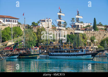 Harbour at the old town Kaleici, UNESCO world heritage site, Antalya, turkish riviera, Turkey Stock Photo