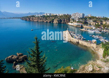 Harbour at the old town Kaleici, Unesco world heritage site, Antalya, turkish riviera, Turkey Stock Photo