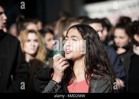 Athens, Greece. 6th Dec, 2017. Students protest in the memoriam of ninth anniversary of the murder of Alexis Grigoropoulos by a police officer. Credit: Giorgos Zachos/SOPA/ZUMA Wire/Alamy Live News Stock Photo