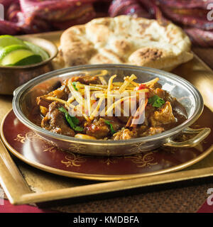Indian railway mutton curry. India Food Stock Photo