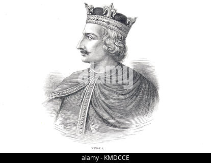 King Henry I of England, 1068-1135, reigned 1100–1135 Stock Photo