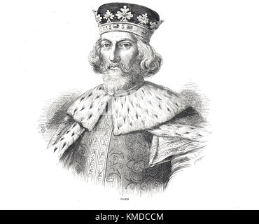 King John of England (1166 – 1216) also known as John Lackland.  Reigned 1199-1216 Stock Photo