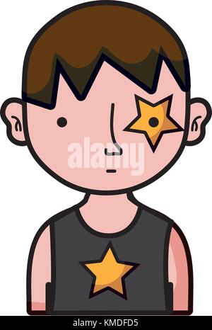 Line Boy Head With Star Tattoo And Turban Stock Illustration - Download  Image Now - Adult, Adults Only, Avatar - iStock