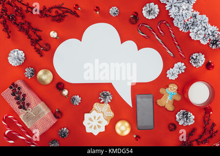 christmas speech bubble Stock Photo