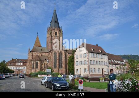 A typical town of Alsace (France): Wissembourg Stock Photo