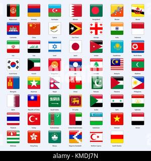 asia flags with names