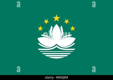 National flag of Macau. Vector illustration, template Stock Vector
