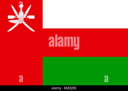 National flag of Oman. Vector illustration, template Stock Vector