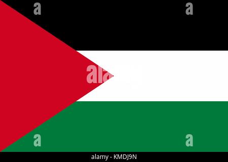 National flag of Palestine. Vector illustration, template Stock Vector