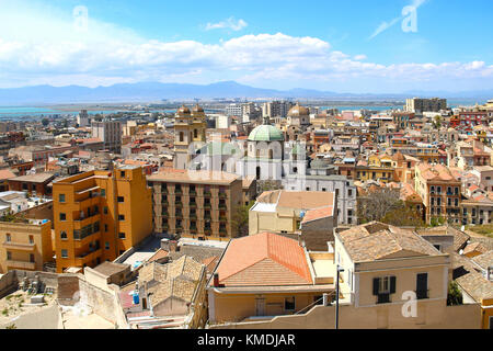 Cityscape of Cagliari, Sardinia, Italy Stock Photo