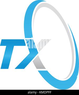 Letter TX Modern Stock Vector