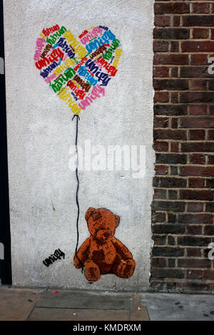 Street art near Brick Lane in east London Stock Photo