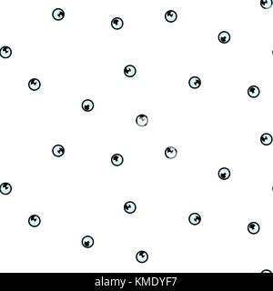 Eyeball fun seamless vector pattern. Stock Vector