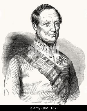 John Joseph Wenceslaus, Count Radetzky of Radetz, 1766 - 1858, a Czech nobleman and Austrian general Stock Photo