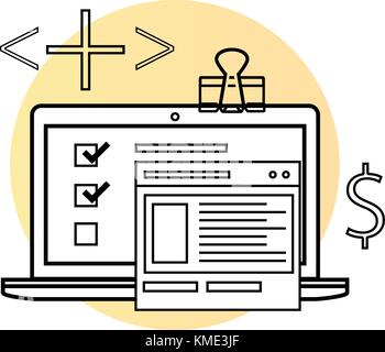information Process - Icon Illustration as EPS 10 File Stock Vector