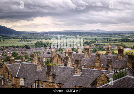 View over House Rooftops Stock Photo