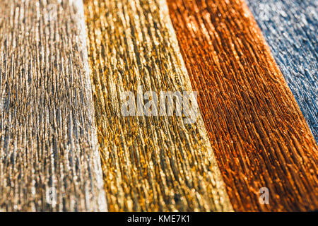 close up of color corrugated paper background Stock Photo